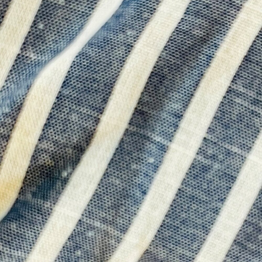 Lydelle Women's Striped High-Waisted Pants Small Blue & White Cotton Blend - Picture 8 of 10